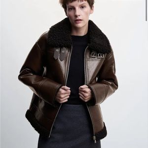 Mango Faux Shearling-lined Jacket